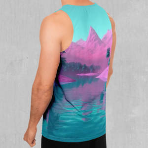 Última llegada: Camiseta sin mangas de sublimación para hombre, estilo playa, transpirable, de punto, para gimnasio. - Product Image 4