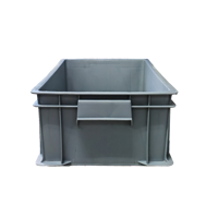 Caisse de rangement en plastique recyclé de haute qualité avec poignée B1, prise en main confortable, pour emballage alimentaire, électronique grand public, personnalisable