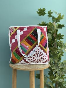 Handmade Cotton Quilted Tote <b>Bag</b> <b>Womens</b> Patchwork Printed Shopping <b>Bag</b> Grocery <b>Beach</b> <b>Bag</b> for Daily Use and Travel Perfect Gift - Product Image 3