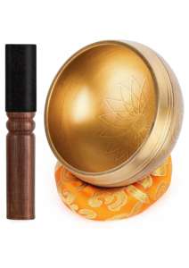 Exclusive High Quality Polished <b>Singing</b> <b>Bowl</b> Handmade <b>Tibetan</b> Brass Metal Meditation Sound Therapy Yoga Chakra Cleansing - Product Image 4
