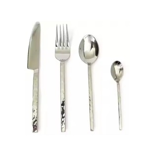 Nuevo juego de cubiertos forjados de acero inoxidable, cubiertos de moda, cuchara, tenedor para bodas, restaurantes, hoteles en oro y plata - Product Image 3