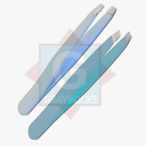 High Quality Custom Precision Stainless Steel Eyebrow Tweezers Beauty <b>Makeup</b> Tools - Product Image 1