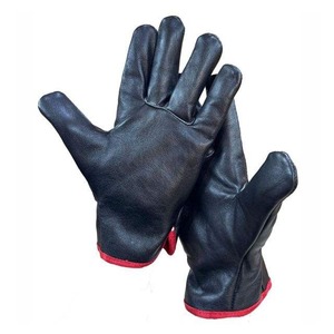 100% Durable Full Grain en stock Trabajo Construcción Conductor Piel de cabra Guantes de trabajo de cuero industrial con puños deslizantes - Product Image 2