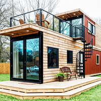 Maison conteneur extensible de luxe de 40 pieds Structure en acier préfabriquée aux normes australiennes 3 chambres à coucher utilisation bureau conception européenne à bas prix