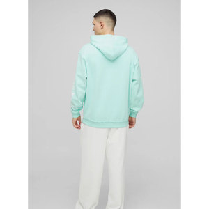 Sudadera personalizada para hombre de 500GSM con capucha y tejido de rizo de algodón y cremallera, Sudadera con capucha de invierno de talla grande con bordado de chenilla - Product Image 2