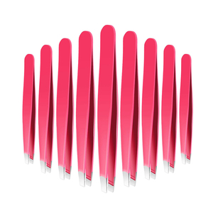 Juego de pinzas para cejas con revestimiento de polvo Rosa superior, pinzas para desplumar con punta puntiaguda de la mejor calidad - Product Image 1