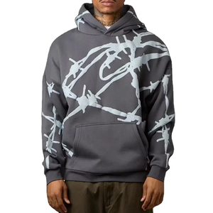 เสื้อฮู้ดพิมพ์ลายพัฟแฟชั่นสำหรับผู้ชายเสื้อสไตล์สตรีท3D ผ้าฝ้าย100% ดีไซน์แบบกำหนดเอง - Product Image 4