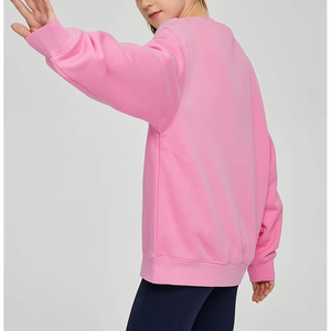 Sudaderas de Moda de Invierno para Mujer, Corte Holgado, Cuello Redondo, Logotipo Frontal, 100% Algodón, Directo de Fábrica OEM - Product Image 6