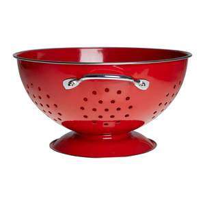 Stainless Steel <b>Colander</b> With polished surface look fine mesh design for stylish kitchens washing fruits vegetables daily use - Product Image 1