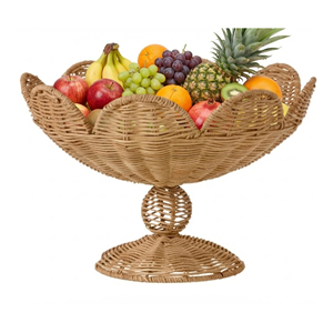 Bol à fruits en rotin élégant, bol de service en rotin festonné, style écologique, vente en gros de décoration d'intérieur et d'articles de cuisine en provenance du Vietnam - Product Image 3