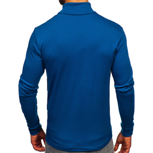 Camiseta de Cuello Alto de Manga Larga para Hombre, Cálida, Antibolitas, de Poliéster/Algodón, Corte Regular, Forrada, Lisa, al por Mayor - Product Image 2