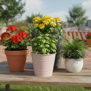 กระถางปลูกต้นไม้ลายริบบิ้นทันสมัย ลวดลายโลหะชุบสังกะสี |   กระถางดอกไม้สำหรับตกแต่งภายในและภายนอกอาคาร ดีไซน์แนวตั้ง ตกแต่งบ้าน - Product Image 4