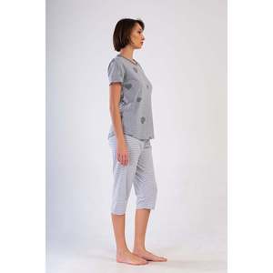 Conjunto de Pantalones Capri KADIN P.SUPREM XXL con Cuello Redondo y Mangas Cortas - Gris Melange - Gris Melange - Product Image 2