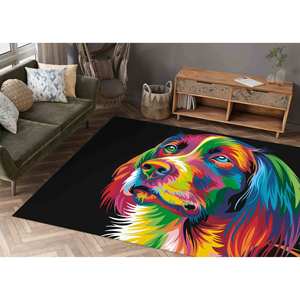 Alfombra para Perros con Diseño de Arcoíris: Alfombra Interior Delgada Antideslizante con Estampado, Alfombra Suave con Pelo Corto - Product Image 1
