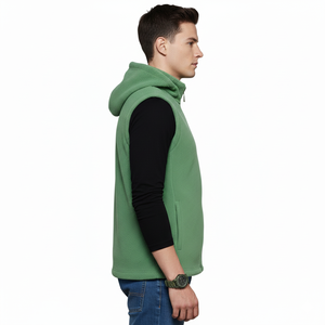 Sudadera sin Mangas de Forro Polar 100% Algodón para Hombre, Sudadera Personalizada, Chaqueta de Gimnasio de Invierno, Transpirable, con Estampado de Diseñador, Patrón Sólido - Product Image 5