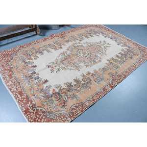 Tapis de 5,5 x 8,5 pieds, tapis turc vintage, tapis uni brun - Product Image 2