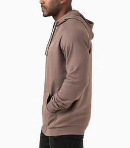 เสื้อฮู้ดดี้ผู้ชายคุณภาพสูง ผ้าฝ้าย 100% ขายส่ง ทรงโอเวอร์ไซส์ ซิปแบบสั่งทำ ไหล่ตก ผ้าฟลีซ ลายนูน หนา น้ำหนักมาก เหมาะสำหรับฤดูหนาว - Product Image 4