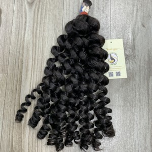 Extensiones de cabello alineado con cutícula de color natural vendedores al por mayor doble Super doble dibujado profundo rizado a granel cabello humano virgen - Product Image 6