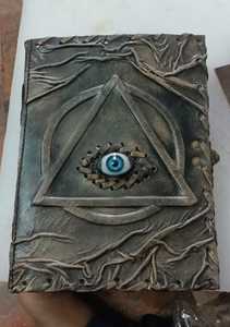 Diario in pelle goffrato <span class=keywords><strong>Hocus</strong></span> <span class=keywords><strong>Pocus</strong></span> su misura in stile classico fatto a mano in stile antico con oggetti in pelle agata - Product Image 2