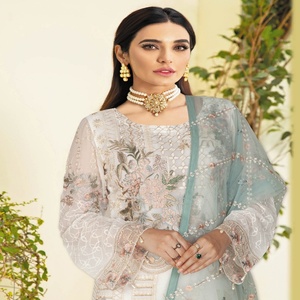 Ramsha NAYAB 3 vestidos de fiesta de gasa de lujo para adultos elegantes y hermosos trajes de boutique de 3 piezas - Product Image 5