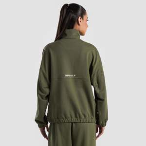 เสื้อแจ็คเก็ตโอเวอร์ไซส์ทรงแคปซูลสีเขียวมะกอกสำหรับฤดูใบไม้ร่วง คอตั้ง ระบายอากาศได้ดี - Product Image 2