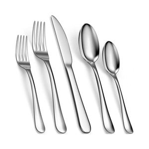 Vaisselle plaquée nickel argent couverts de salle à manger ensemble de cuillères de service couverts ensemble de service en acier ensembles de couverts en acier inoxydable - Product Image 6