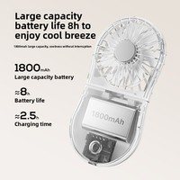 Ventilateur portable électrique haute vitesse, pliable, à porter autour du cou, avec commande par bouton, refroidissement par air, autonomie de 2 à 4 heures, design compact