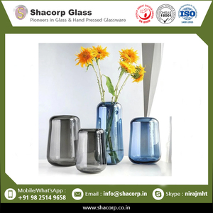 Home Decoration Modern European Hydroponic Theme Style Glass <b>Vase</b> Luxury Glass <b>Vase</b> From India - Product Image 2