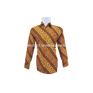 Camisa de algodón con estampado Batik Formal clásico para hombre, manga larga, motivo Batik, estilo informal de Indonesia, 100% de algodón - Product Image 1