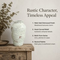Ensemble de 3 vases en céramique faits à la main, style Wabi-Sabi, glaçure mouchetée vieillie, décoration de table et de maison