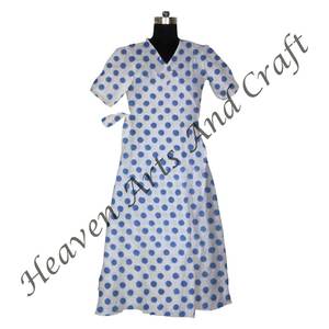 Robe longue en coton élégante pour femmes, caftan imprimé élégant, peignoir coloré pour vêtements de nuit, vêtements de nuit confortables - Product Image 1