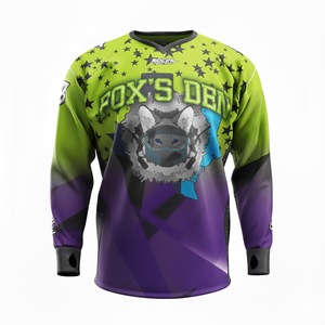 Custom Printed Paintball Jersey Men's Breathable Athletic Shirt Long Sleeve Elbow Pads Cotton Blend Mesh High Quality Outdoor - Product Image 3