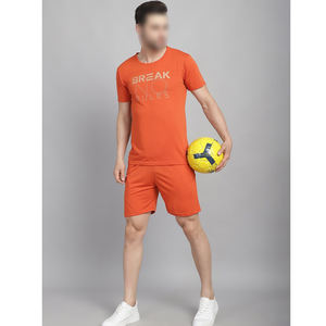 <b>Orange</b> Solid Color With Own Style Competitive Price Good Selling Soft Touch Newest Design Breathable cotton <b>T</b>-<b>Shirt</b> Set - Product Image 5