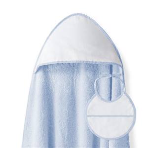 Serviette de bain et bavoir en coton bleu 1X1 MT. + Mod. Punto De Cruz pour nouveau-né, pour usage domestique dans la salle de bain - Product Image 1