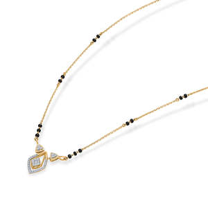 Simplicity Spark Gold & Diamond Mangalsutra moderne pour femmes - Product Image 2