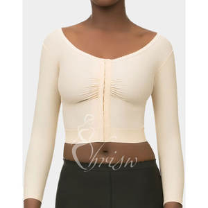 Gilet de compression - Taille courte - Manches longues - Soutien-gorge sculptant ferme <span class=keywords><strong>pour</strong></span> femmes - Augmentation mammaire post-opératoire - Manches longues - Bras supérieur - Product Image 2