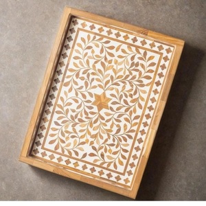 ถาดเสิร์ฟแบบฝังกระดูกทำจากอาเกตฝัง - Product Image 1