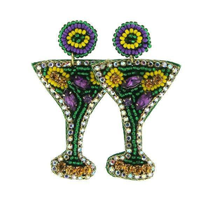 Pendientes colgantes Bordado Cuentas de vidrio Estilo moderno Calidad Premium Hecho a mano Diseño clásico Drop by glowin fashion - Product Image 6