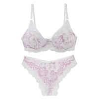 Set Bra dan celana dalam wanita, desain elegan kain lembut Ideal untuk koleksi Lingerie musim dingin