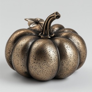 Lanterne citrouille en aluminium métallisé avec charme vintage, détails percés mettant en valeur l'artisanat pour la maison d'Halloween - Product Image 2