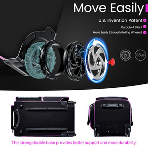 Sac de voyage trolley professionnel grande capacité style moderne avec compartiment pour ordinateur portable et organisateur de vêtements - Product Image 5