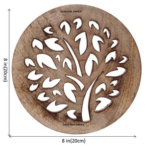 Tree Cutout Wooden Teapot <b>Trivet</b> Handmade Natural <b>Wood</b> Heat-Resistant Coaster for Table and Kitchen Decor - Product Image 5