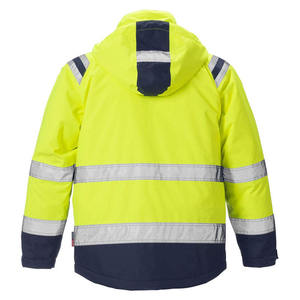 Men's Outdoor High Visibility <strong>Safety</strong> <strong>Jacket</strong> with Canvas Stand Collar Hooded Eco-Friendly Waterproof Breathable &amp; Quick Dry - Product Image 2
