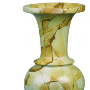 Vase à fleurs en marbre onyx jaune, fait main, pierre naturelle, décoration, art minéral poli, accent décoratif pour la maison, cadeau pour le salon - Product Image 3
