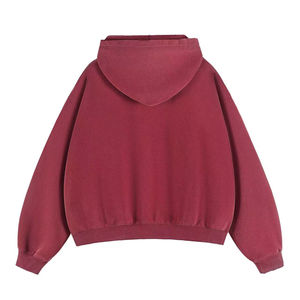 Vente en gros de sweats à capuche en molleton Streetwear épais avec logo personnalisé sweats à capuche zippés à double fermeture éclair pour hommes et épaules tombantes - Product Image 2