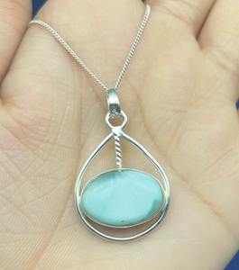 Pendentif en argent hémimorphite naturel Pendentif en argent pierre précieuse hémimorphite pour cadeau pour femme - Product Image 2