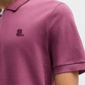 เสื้อสตรีทแวร์ผู้ชาย แขนสั้น ซิปหน้า 1/4 ซิป 1/2 ซิป ระบายอากาศได้ดี ผลิตจากใยไผ่ 100% ดีไซน์ซิปด้านหน้า - Product Image 6