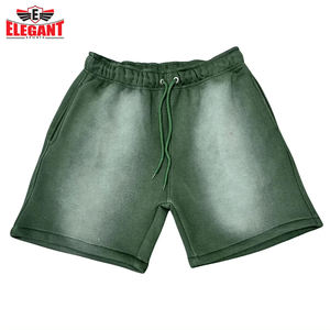 Pantalones cortos lavados con ácido, pantalones cortos transpirables de alta calidad para hombre, logotipo personalizado, haz tus propios pantalones cortos lavados con ácido - Product Image 4