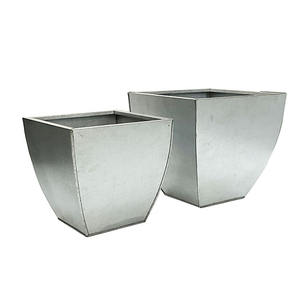Jardinière carrée moderne en métal galvanisé Conteneur de jardin intérieur et extérieur pour la décoration intérieure Jardinière sur pied élégante - Product Image 2