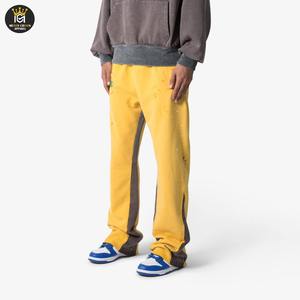 กางเกงวิ่งขาบานสำหรับผู้ชายกางเกงลำลองมีกระเป๋าหลายช่องกันยับสำหรับกีฬาฟิตเนสมีเชือกรูด - Product Image 1